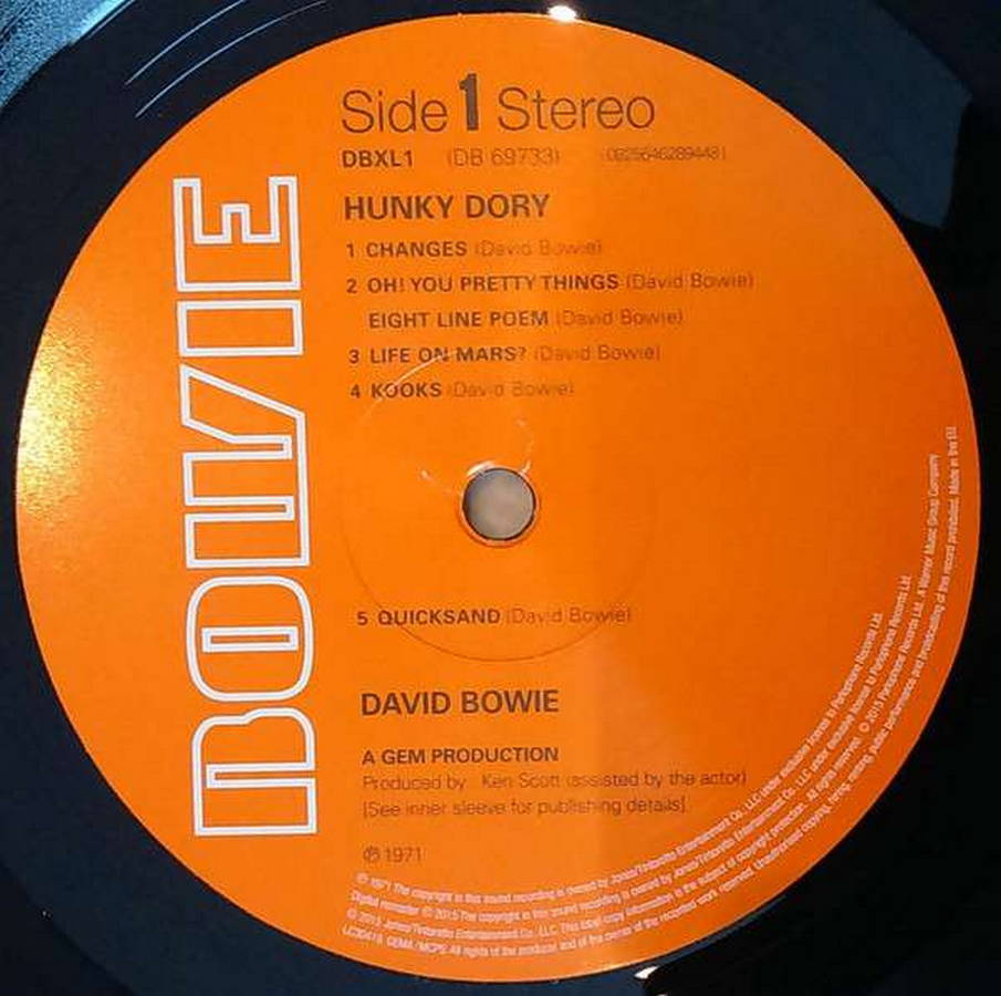 David Bowie – Hunky Dory LP Лучший альбом - Купить виниловую пластинку