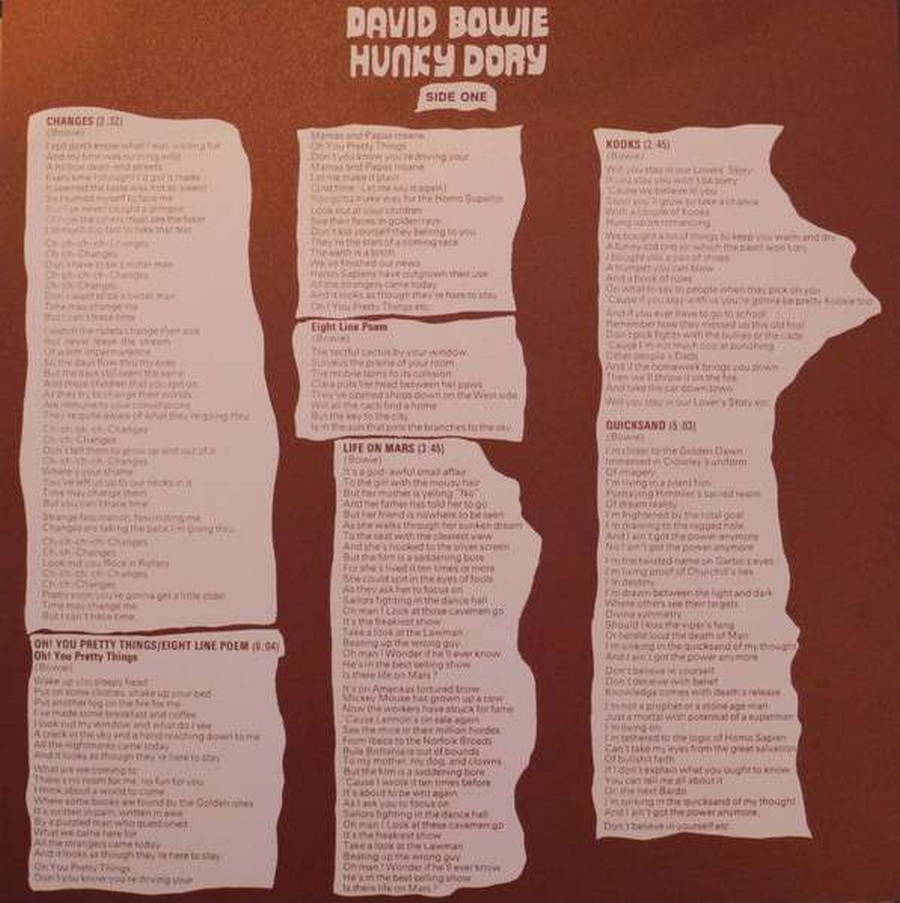 David Bowie – Hunky Dory LP - Купить виниловую пластинку