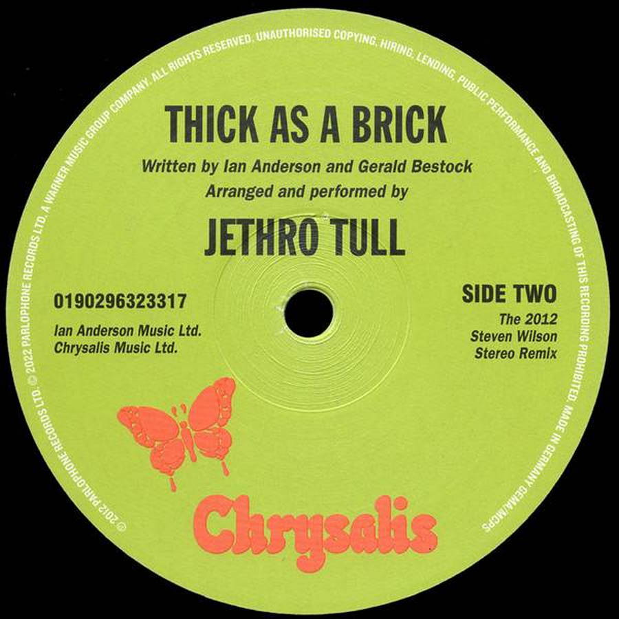 Jethro Tull – Thick As A Brick LP - Купить виниловую пластинку
