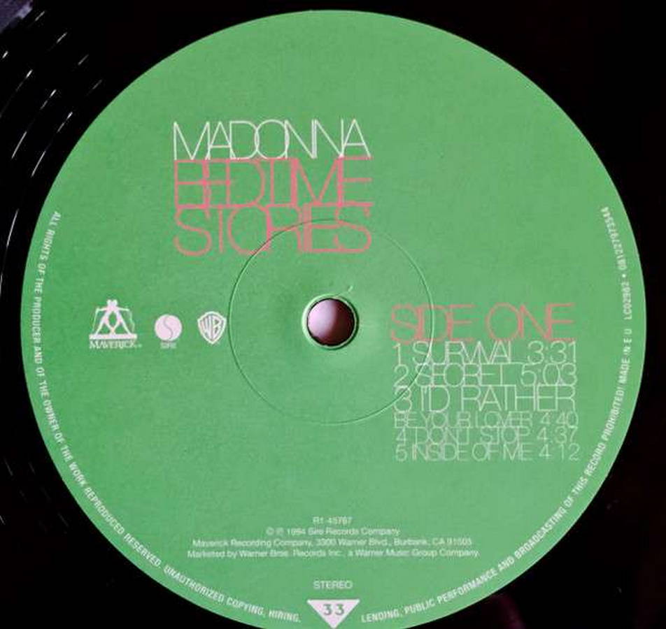 MADONNA/BEDTIME STORIES (MAVERICK/SIRE 9362-45767-2) CD Punti Di EUR 13